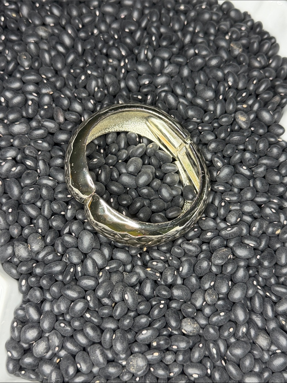 Polished Silver Hinged Bangle Bracelet - Women's Jewelry